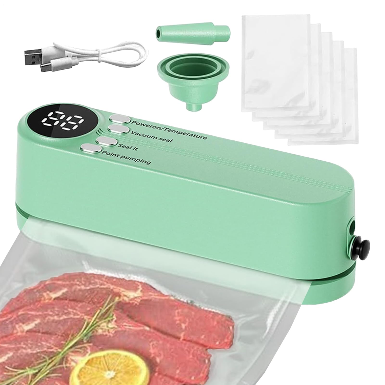 Scelleur sous vide sans fil pour aliments et machine portative repas