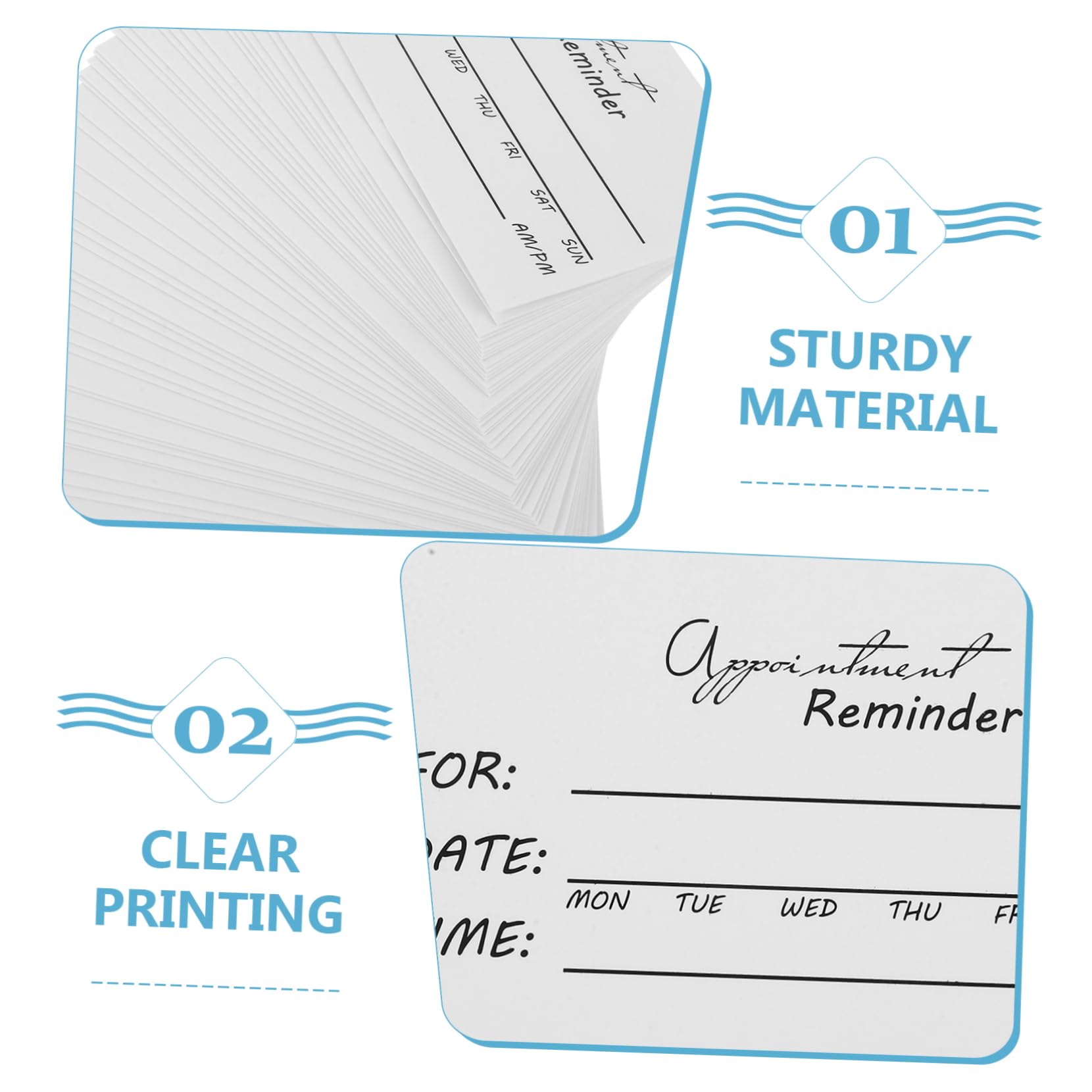 SEWACC 250stücke Appointment Reminder Cards Weiße Karten Zum Beschriften Elegantes Design Für Hochzeiten Und Veranstaltungen Reißfestes Papier Für Angenehmes Schreiben Vielseitig
