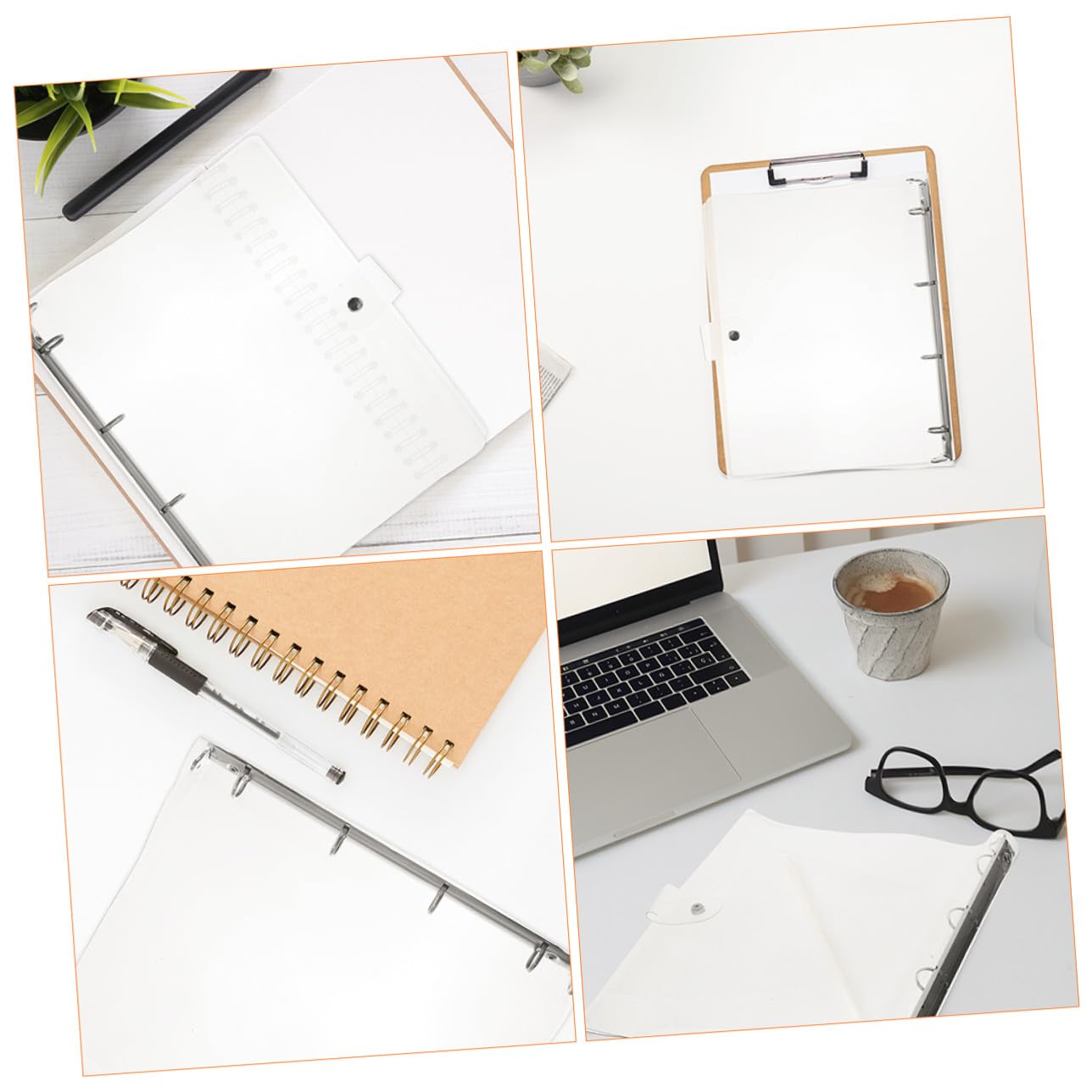 Gatuida 3 Stück Transparente Aktivordner mit Robuster Dokumentenorganizer Vielseitige Lose schutzhüllen für Büro und Haushalt Klare Binder für Effiziente Aktenablage