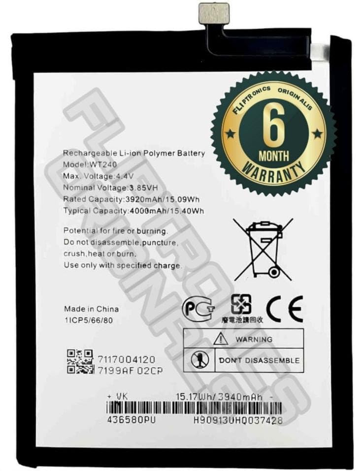 Image of WT240 Battery for Nokia 3.2 TA-1211 TA-1214 TA-1206 TA-1209 TA-1156 TA-1159 TA-1164 Battery with 6 Months Warranty*** (X278)