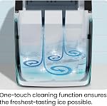 Iceman Dual-Size Ice Maker Countertop - Portable Ice Machine, Large and Small Ice Machine Maker with Self Cleaning, 9 Cubes in 7 Mins, 22lbs/24hrs, for Home, Kitchen, Office, Party, Ice Scoop Included