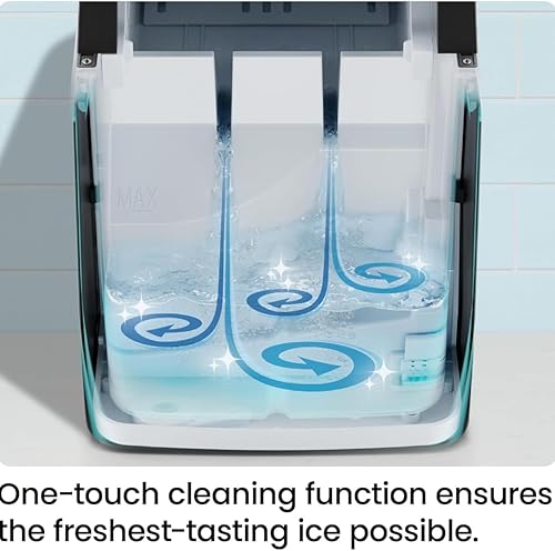 Miniatura 8 de Iceman Máquina de hielo de doble tamaño  Máquina de hielo portátil, máquina de hielo grande y pequeña con autolimpieza, 9 cubos en 7 minutos, 22