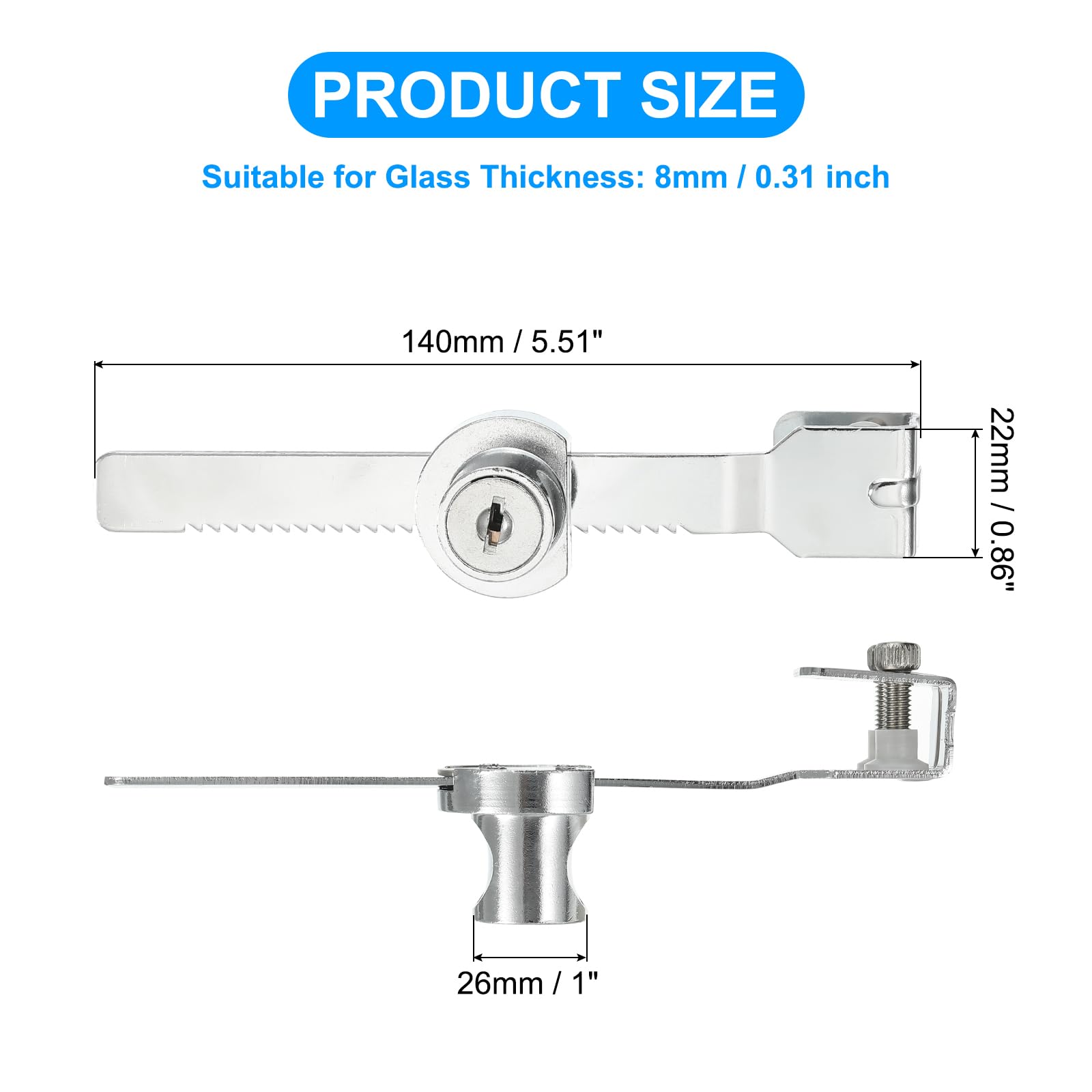 PATIKIL Sliding Glass Cabinet Lock - Image 2
