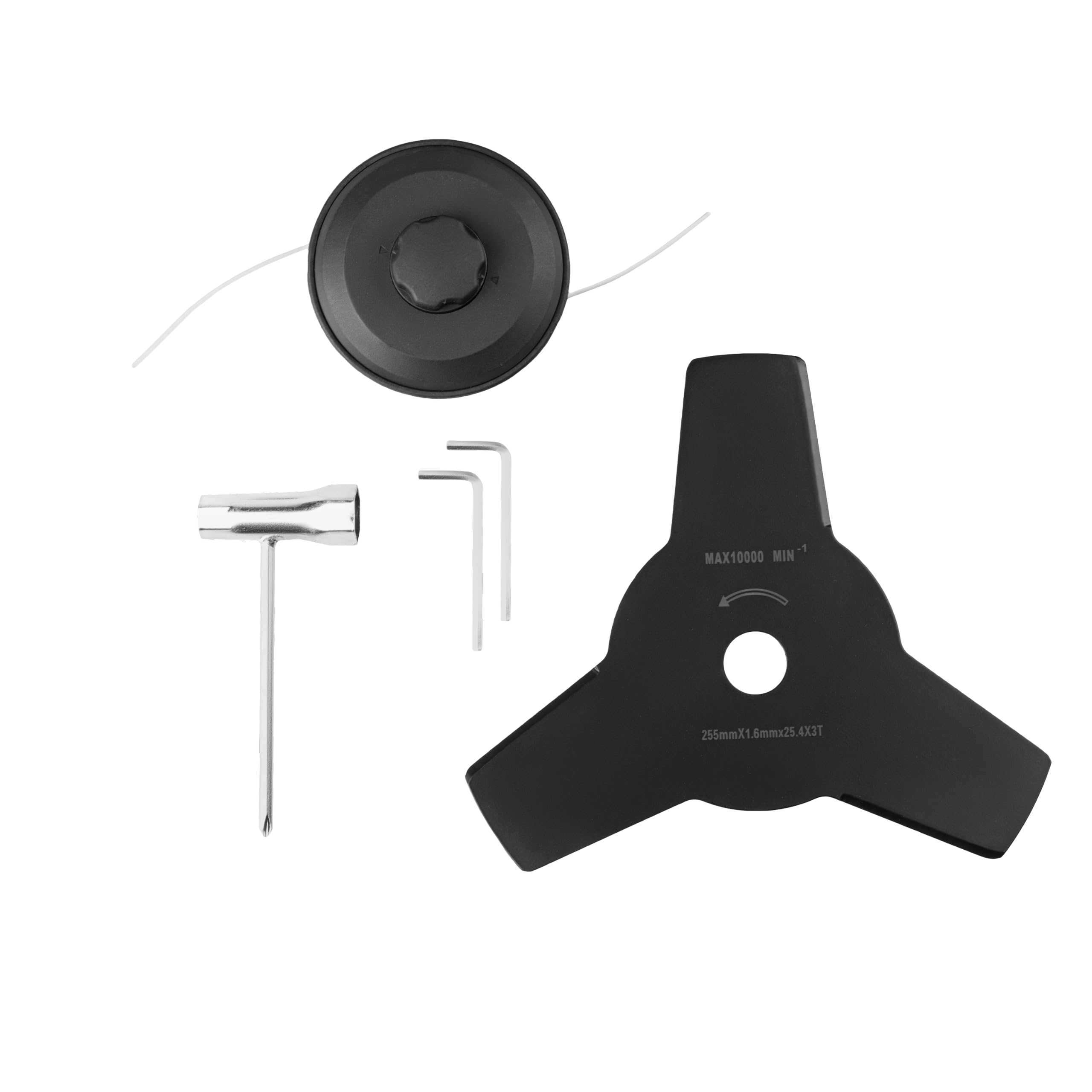 Desbrozadora Eléctrica con Cable 150S - Motor 1500W Arranque Suave y Protección Térmica - Hilo 355mm + Cuchilla 3T - Barra Aluminio Telescópica Ajustable - por Dnipro-M