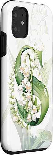 Miniatura 3 de Funda para iPhone 11 con letra inicial de lirio de los valles S de mayo