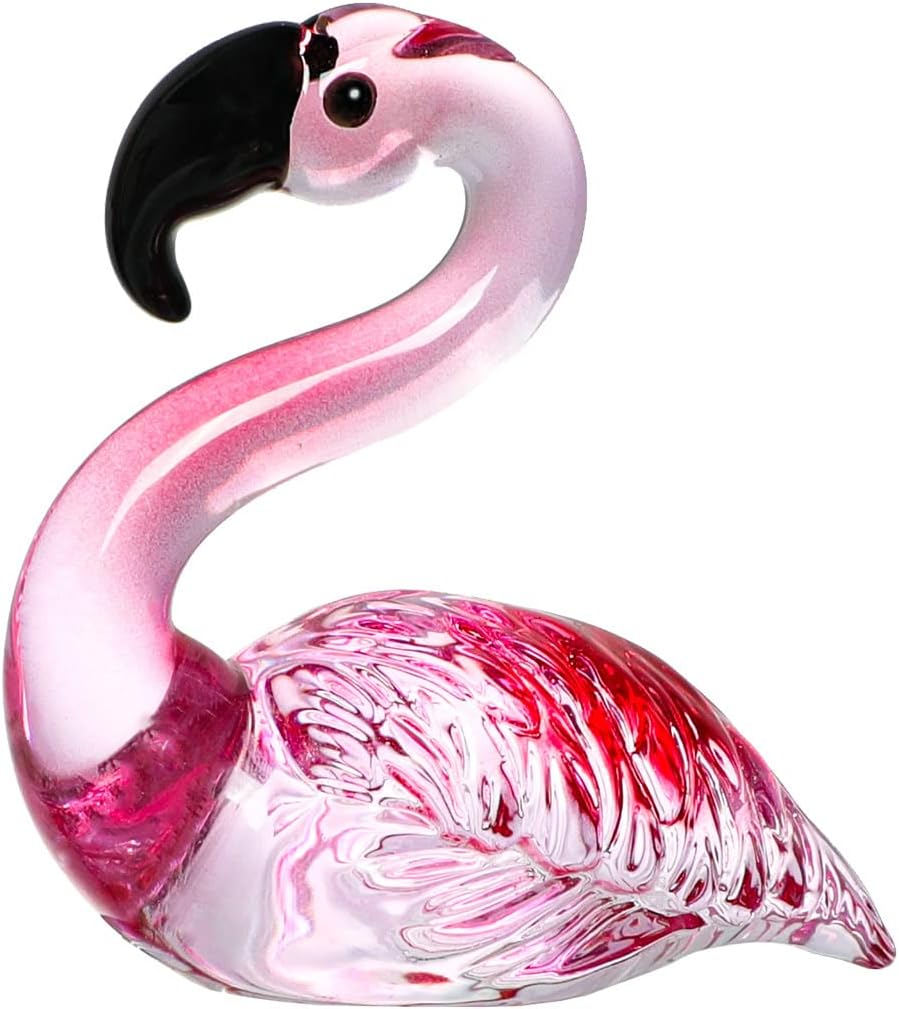 2pcs Crystal Flamingo Statue Handmade Glass Paperweight Decoration Home Decoration, Wedding, Birthday Gift(Pink) - Image 7