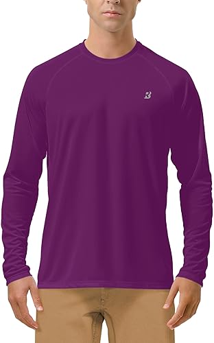 Vista 20 de Roadbox Camisas de Protección Solar UV UPF 50+ para Hombres Manga Larga SPF Rash Guard para Pesca Senderismo Natación Correr