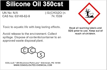 Silicone Oil 350 CST | Premium-Quality Lubricant for Industrial, Automotive, and Cosmetic Applications - 500mL (16 Fl Oz)