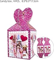 Vista 2 de AOLDHYY - 12 cajas de dulces para niños, cajas de regalo de dulces, suministros para fiestas de cumpleaños, caja de aperitivos (cajas 1)
