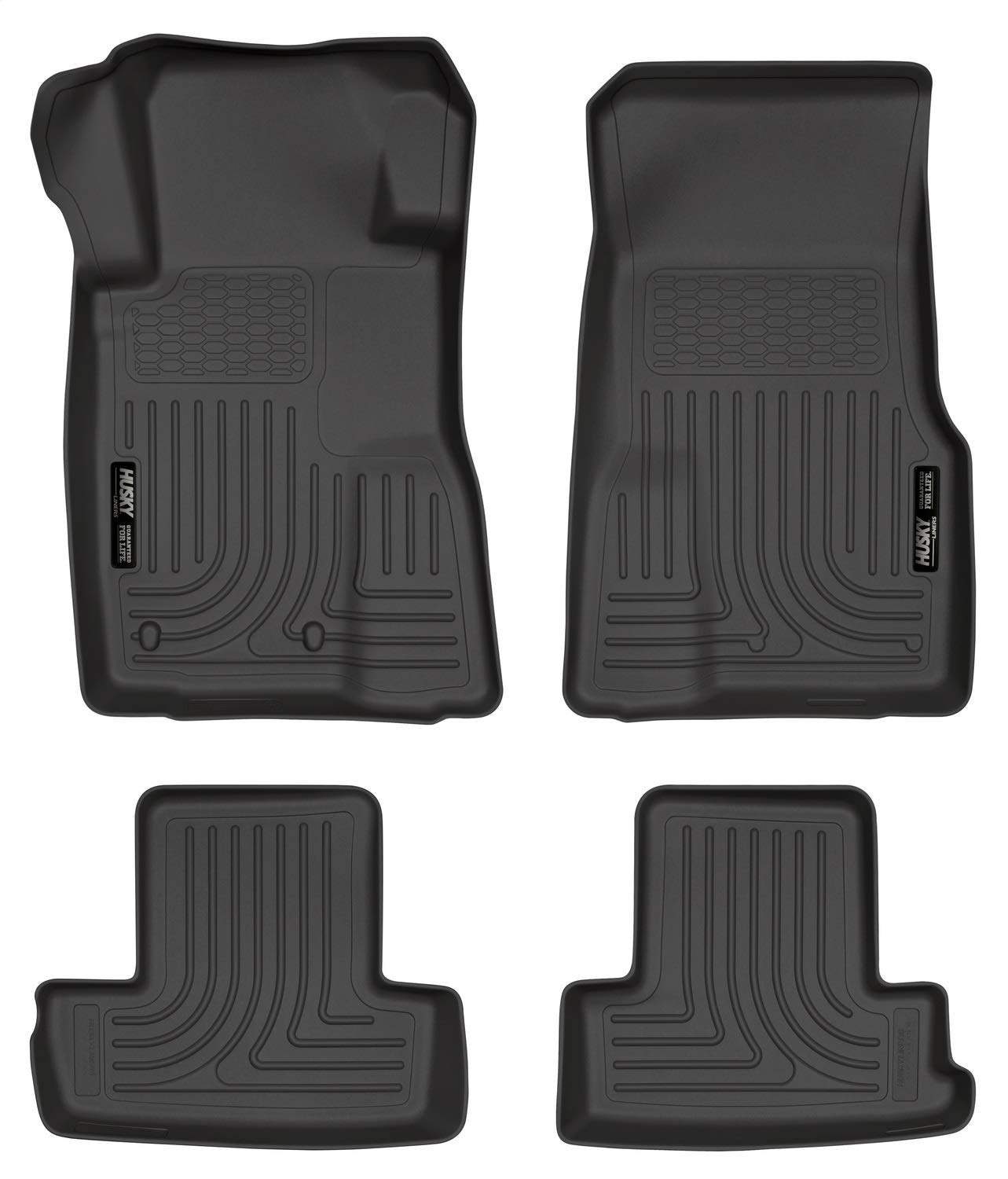 Husky Liners 98371 Fits 2010-14 Ford Mustang Weatherbeater Front 2nd Seat Car Mats, Floor Mats, Black