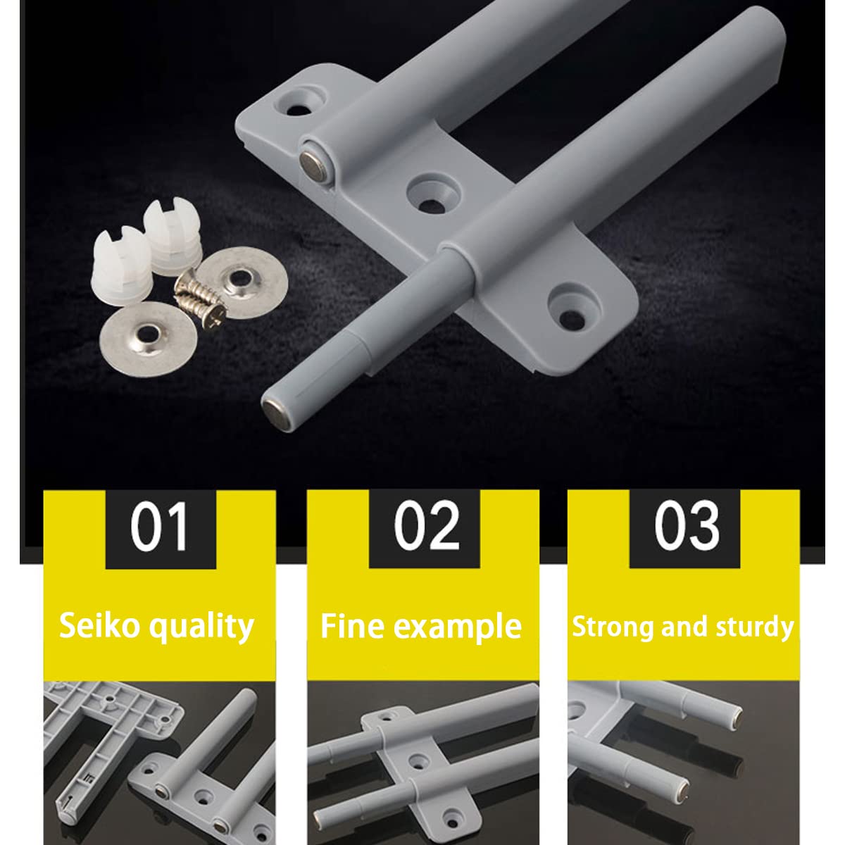 Jiayi Push Open Deurvangsten, 2 Pack Kast Magnetische Push Catches