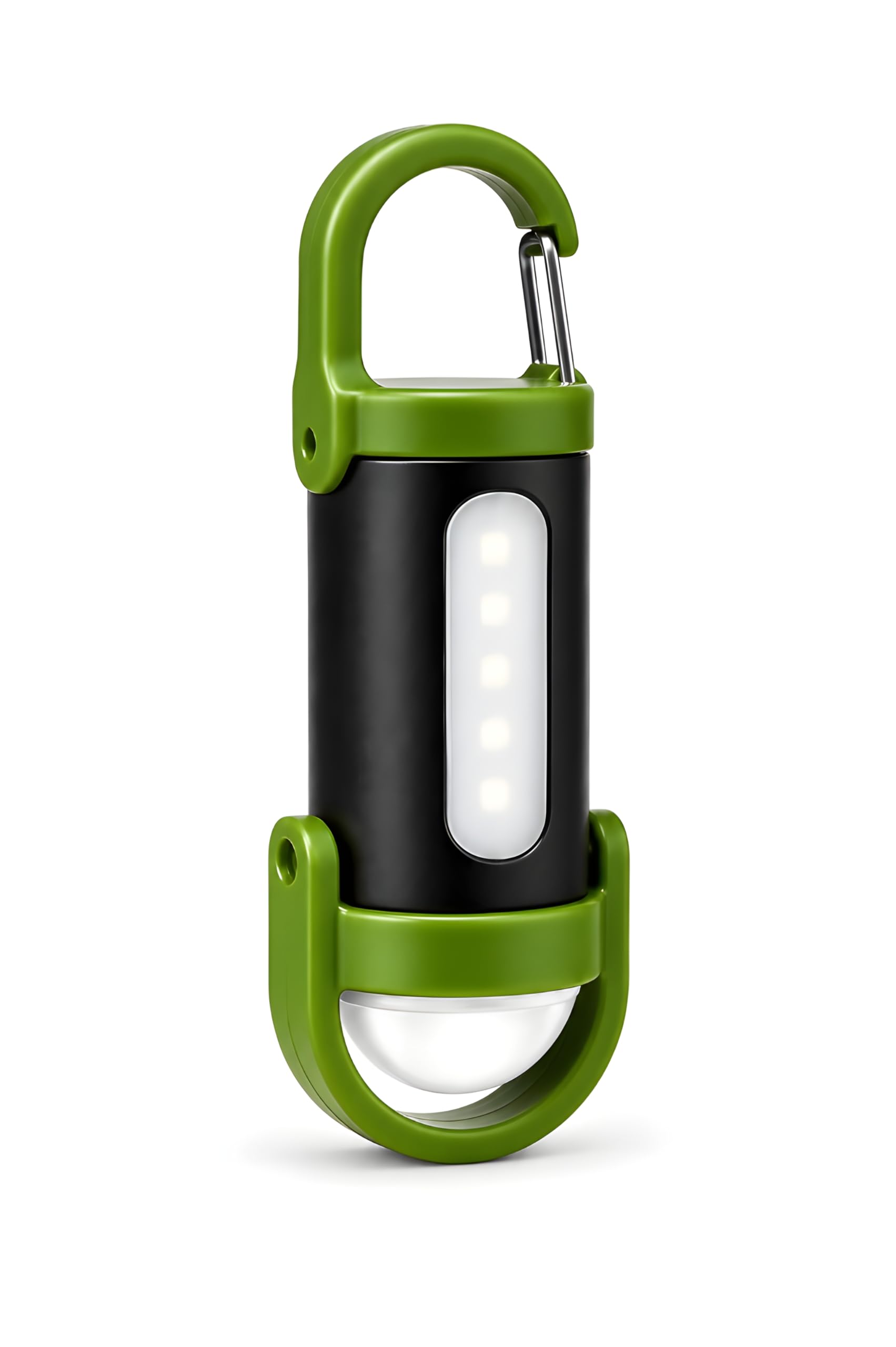 Massive Reckon® Mini LED Flashlight with Carabiner Clip – Rechargeable Magnetic Work Light with Side COB Lamp, Waterproof Pocket Torch for Camping, Hiking, Travel & Emergency Use (Green-Black)-image-46