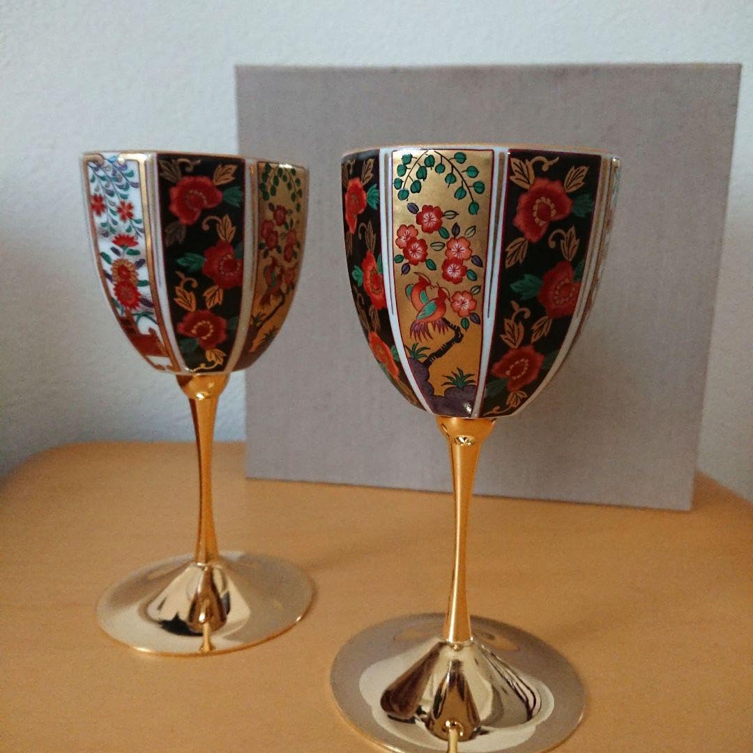 Amazon | 古伊万里 2客 ペアワイングラス 冷酒グラス | ノーブランド品 