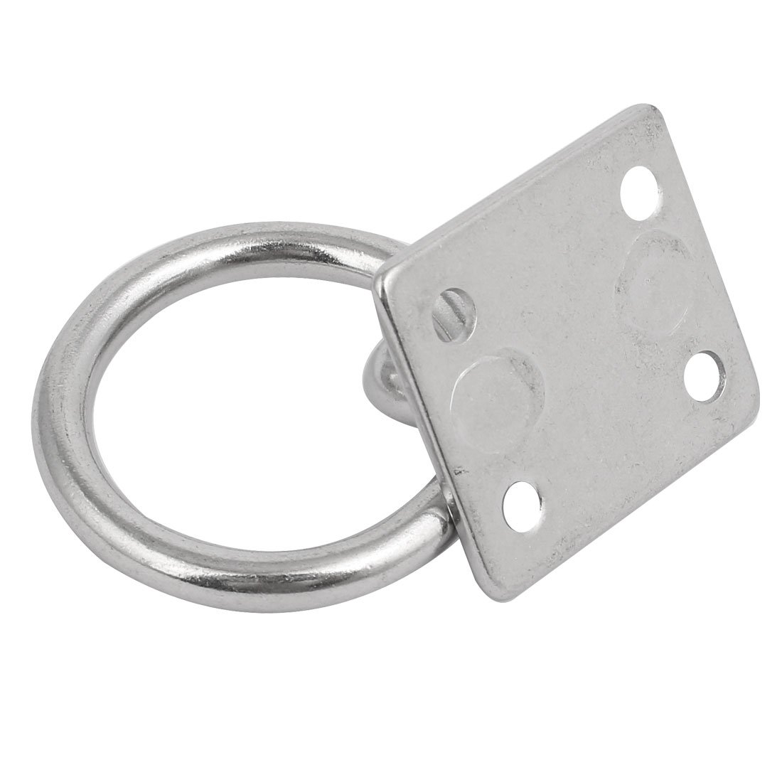 Aexit 304 Stainless Home hardware Steel 6mm Thickness Ring Square Shape Fixed Pad Eye Plate 4pcs Model:97as650qo599