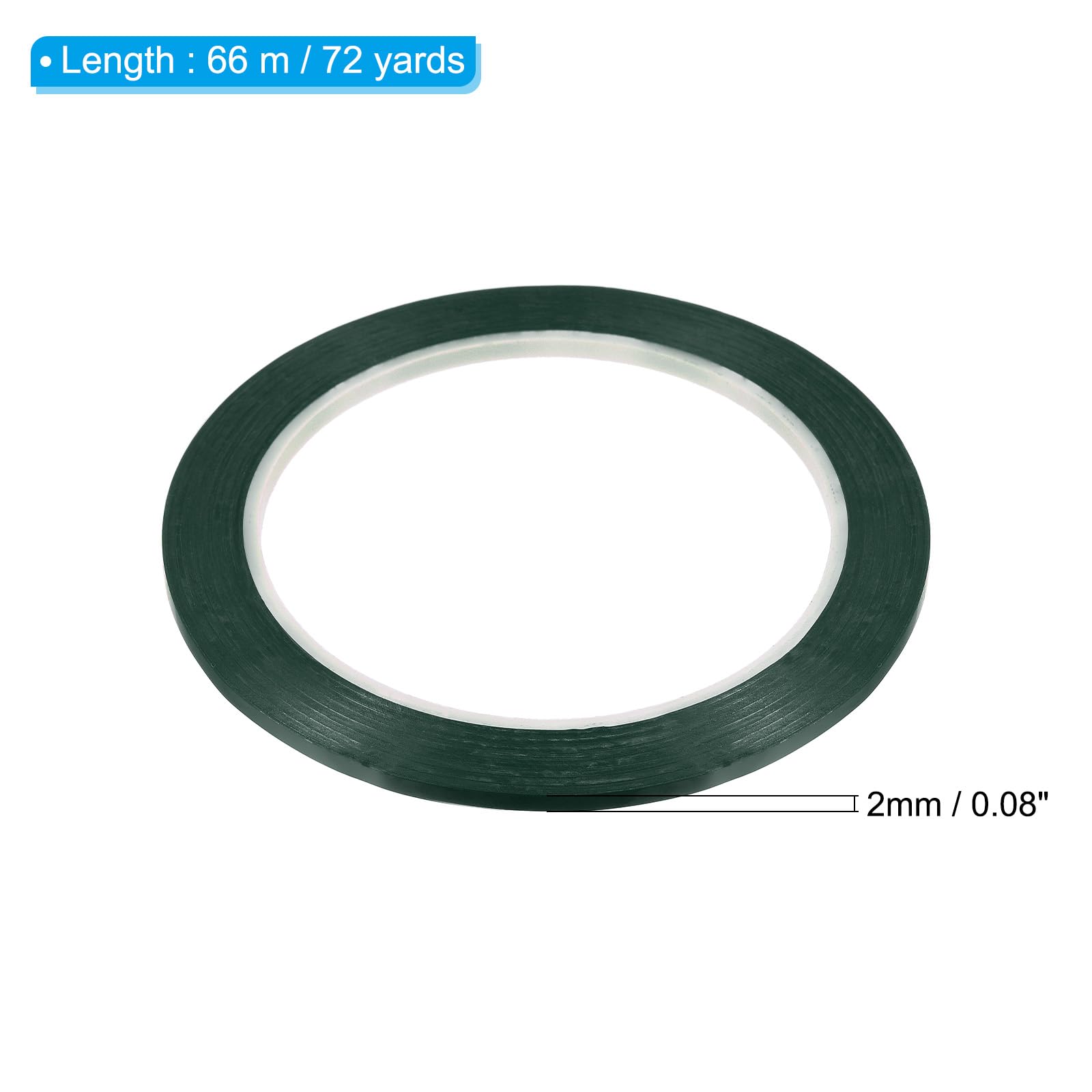 PATIKIL Whiteboard Tape 2mm X 66m, 3 Pack Thin Dry Erase Tape for Graphic Chart Marking DIY Art Green - Image 2