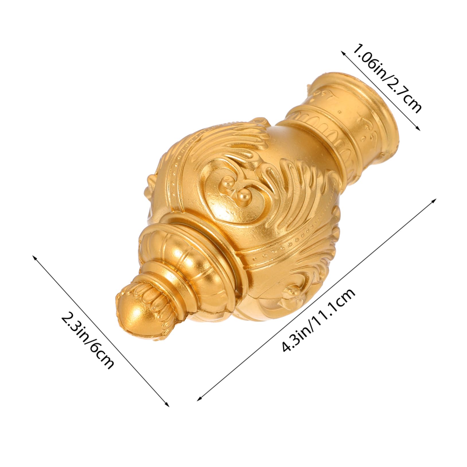 Gardinenstangenkappen Vintage Gold - 10 Stück Dekorative Endstücke 26-28mm