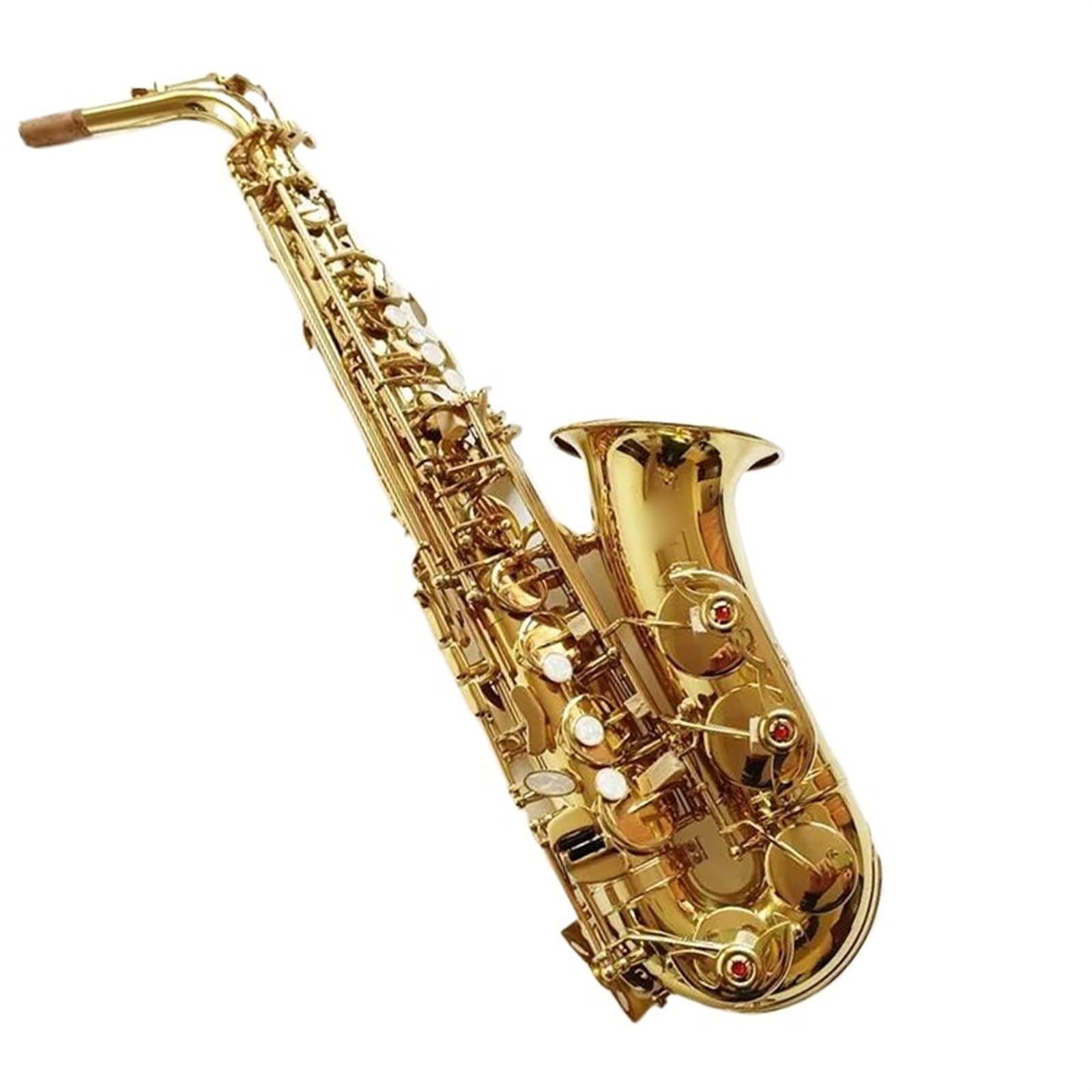 Saksofon Altowy Eb Tune Mosiężny Złoty Lakier Instrument Muzyczny Saksofon E-płaski Z Akcesoriami Do Futerału profesjonalny Saksofon (Color : 3/4)