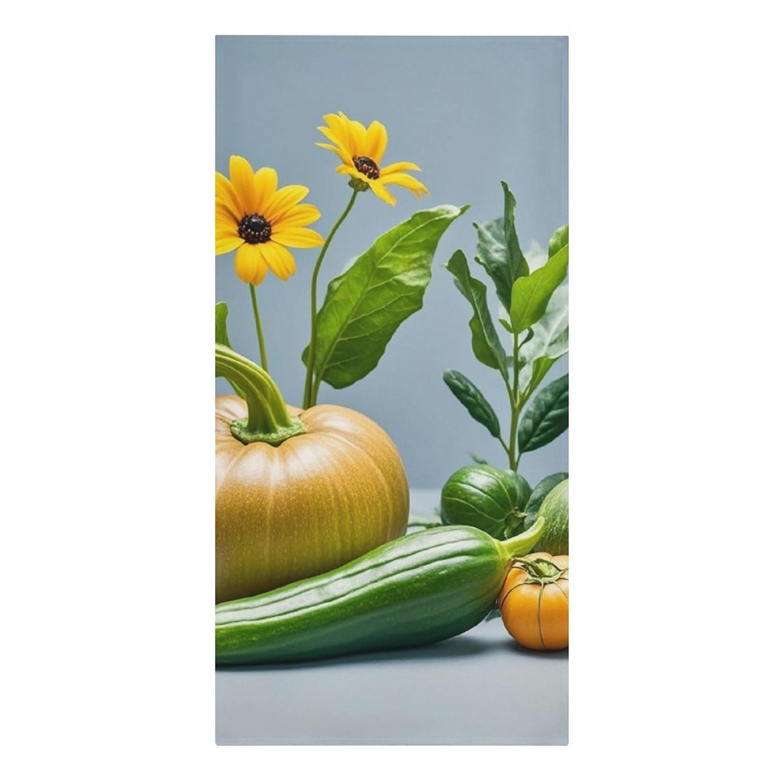 Fodpand Girls Style Lightweight Microfiber Large Overszed Vegetables And Flowers Beach Towel 30.3X61.4 In Sand Blanket Travel, Swim, Bathroom, Women Adults Gift Soft Big Pool Swim Towels