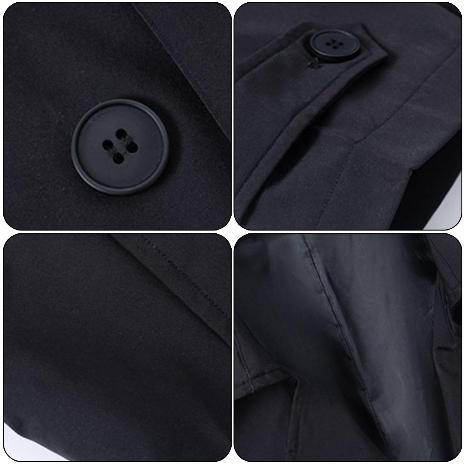Cappotto invernale da uomo, lungo, con bottoni | Cappotto trench a doppio petto, largo e lungo, a maniche lunghe, alla moda, casual, invernale, classico
