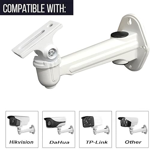 Miniatura 3 de Soporte universal para cámara de seguridad CCTV, soportes de montaje de cámara IP, aleación de aluminio para interiores y exteriores, soporte de