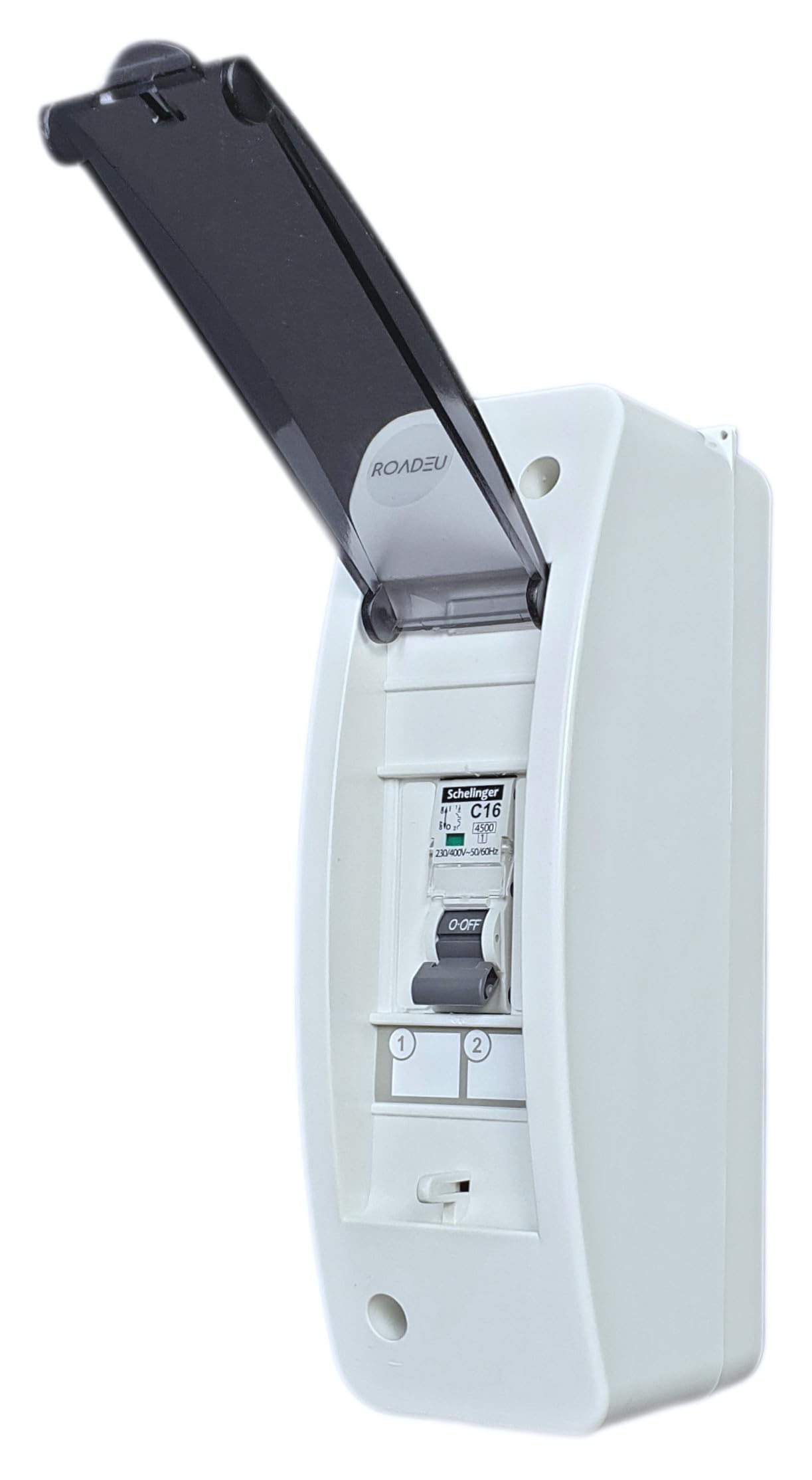 RoadEu - Cuadro eléctrico de la casa, Interruptor automático C16A 1P 230V. Caja de Distribución Eléctrica Ideal para talleres, cobertizos o jardines.