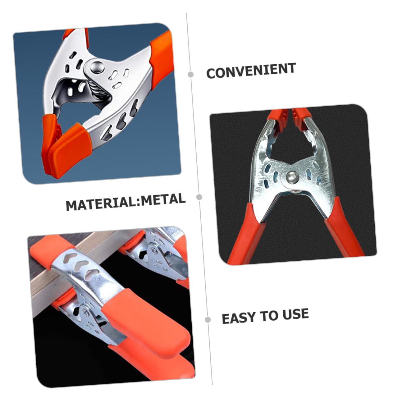 IWOWHERO Professional Metal Spring Clamp Carpentry Fixed Clip Heavy Duty Metal Clip Woodworking