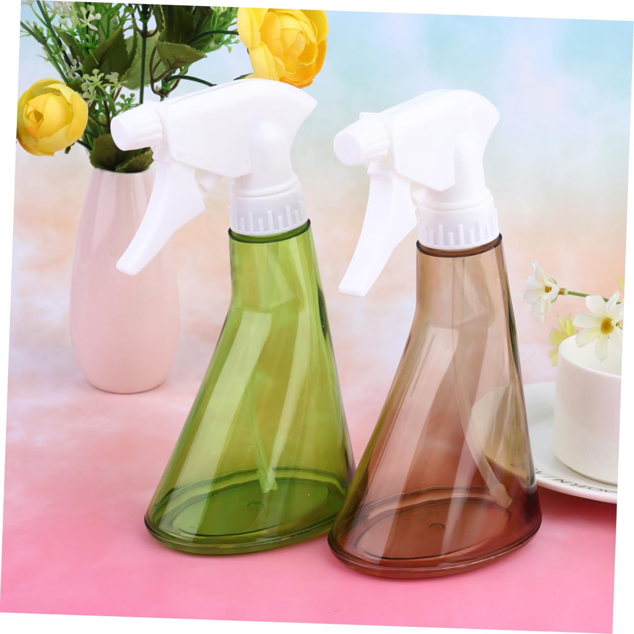 2piezas Botellas Pulverizadoras De Plástico Regaderas Para Jardín Pulverizadores De Agua Rellenables Transparentes Para Plantas y Limpieza