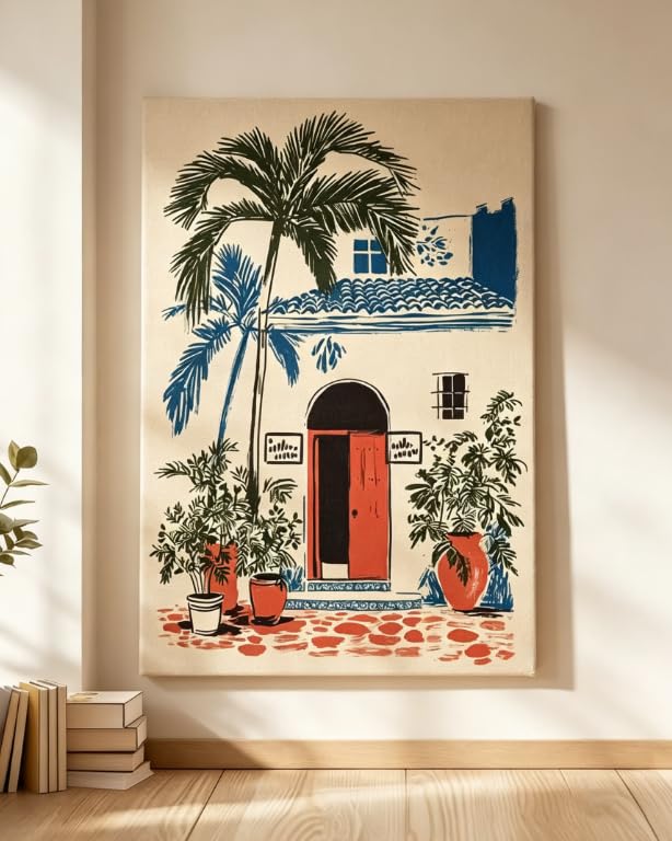 Lámina o póster decorativo moderno de plantas verdes exuberantes estilo bohemio ShuqXsio 40x60cm