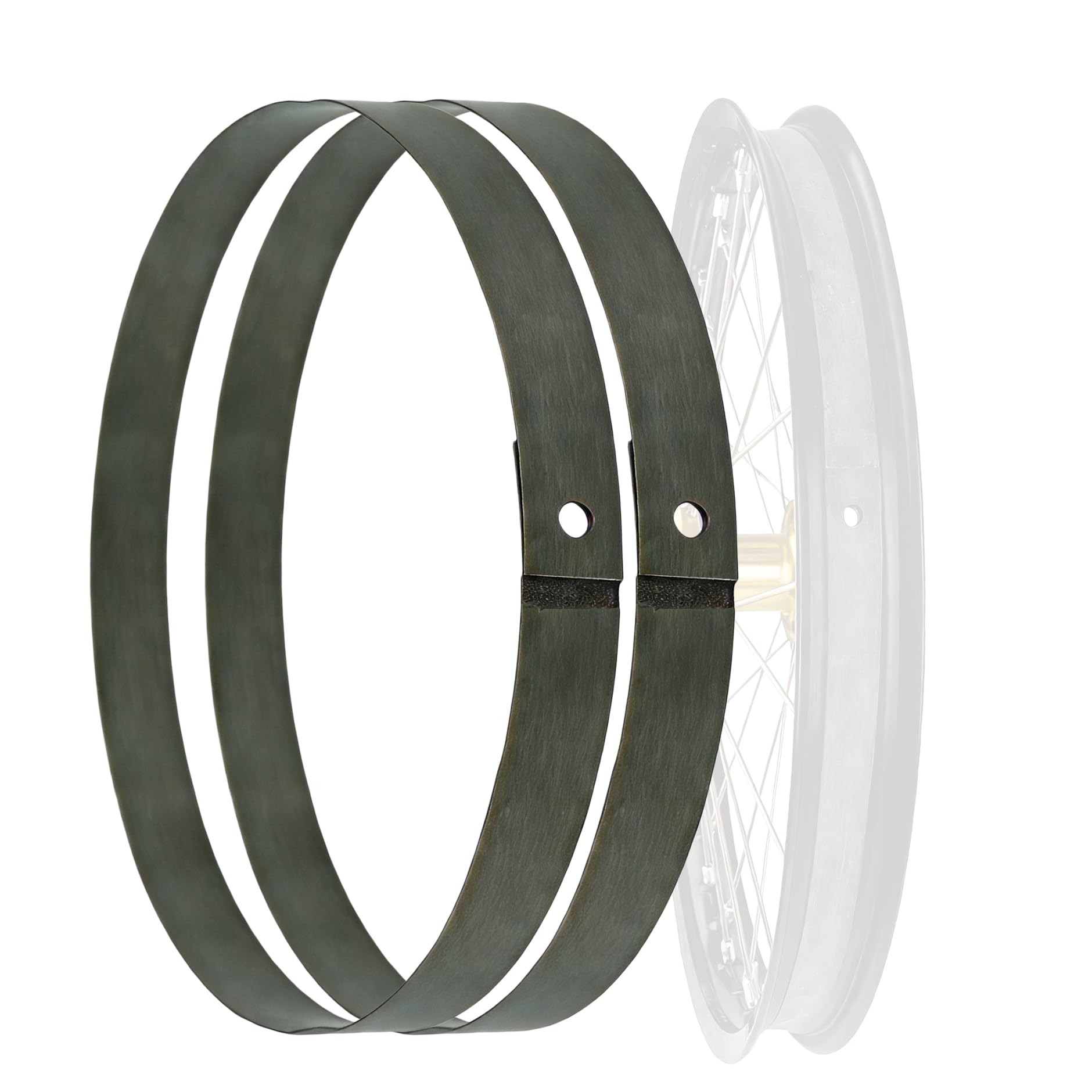 Motorcycle Rim Strips , Heavy-Duty Rubber Rim Tape with Pre-Drilled Valve Stem Hole Spoke Nipple Puncture Protection for Off-Road Dirt Bikes & Street Motorcycles (19" Wheel -19" x 25mm Rim Strip)