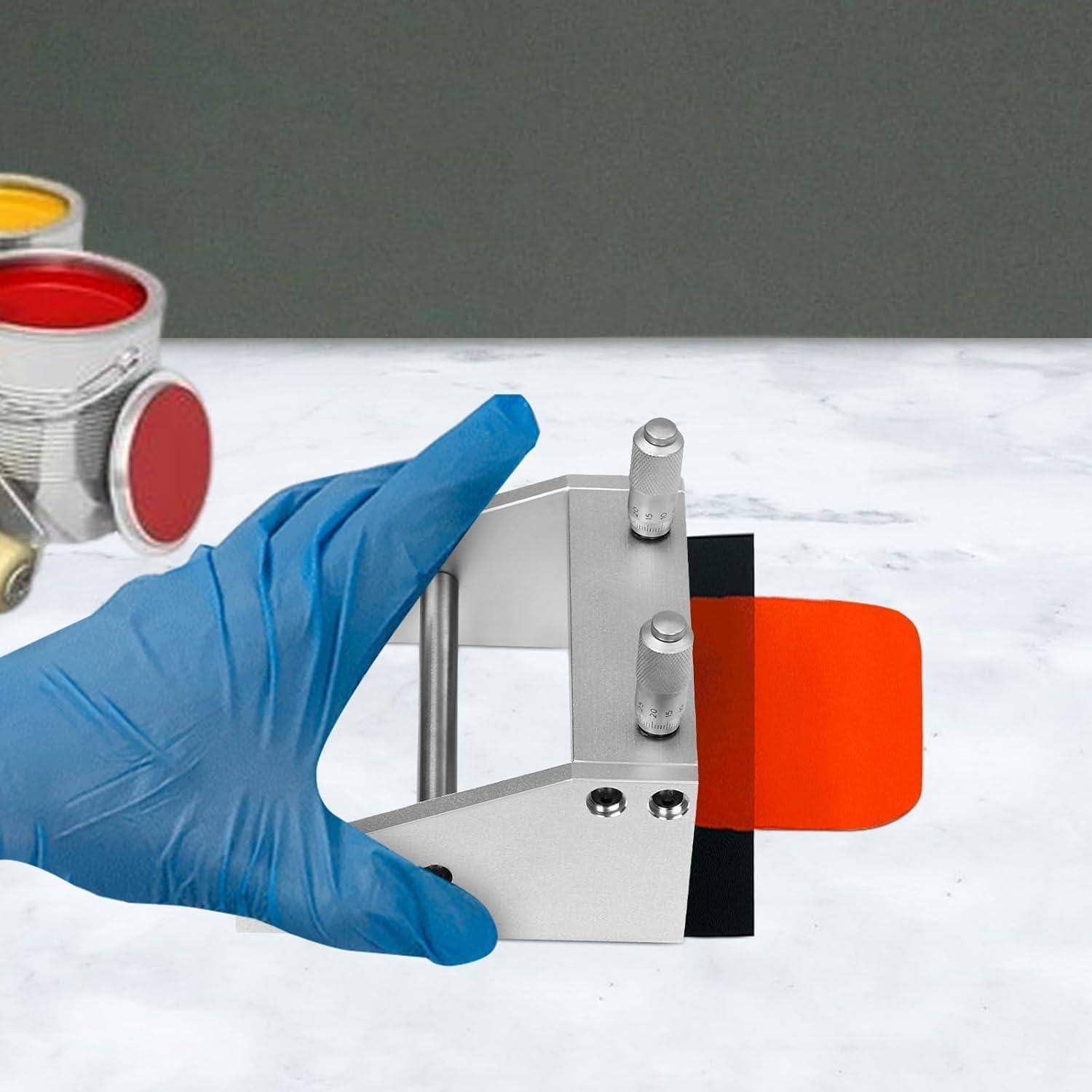 Adjustable Film Applicator Coater, High-Precision Micrometer Wet Film Preparation Device for Lab Coat Tool, Clear Scale/Precise Film Coating/0-3500μm Adjustable 150mm