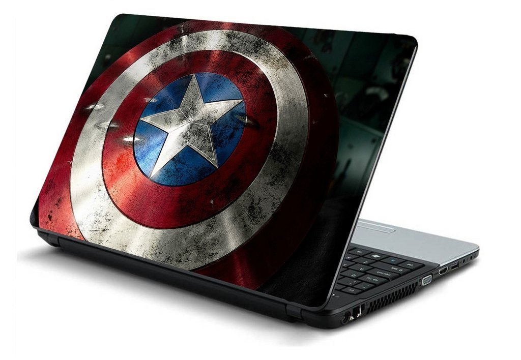 Elton Captain America Shield Theme Laptop Skin Sticker Decal,13.3" 14" 15" 15.4" 15.6 inch Laptop Universal Vinyl Skin Sticker Cover Dustproof Waterproof Art Decal Protector with Free 2 Wrist Pad Skins (B077C1P3J1) Amazon Price History, Amazon Price Tracker
