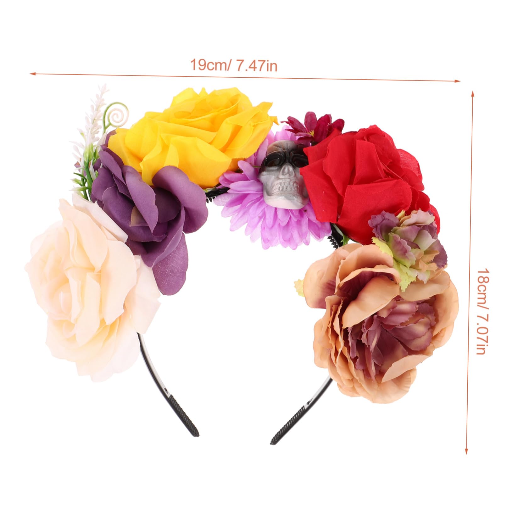 TOVINANNA Skull Head Hair Hoop Halloween Decor Hair Band Bone Design for Masquerade