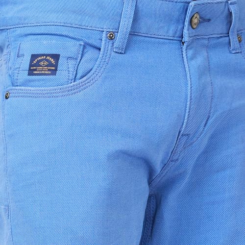 Image of Spykar Men's Kano Slim Fit Mid-Rise Jeans (Ankle Length)