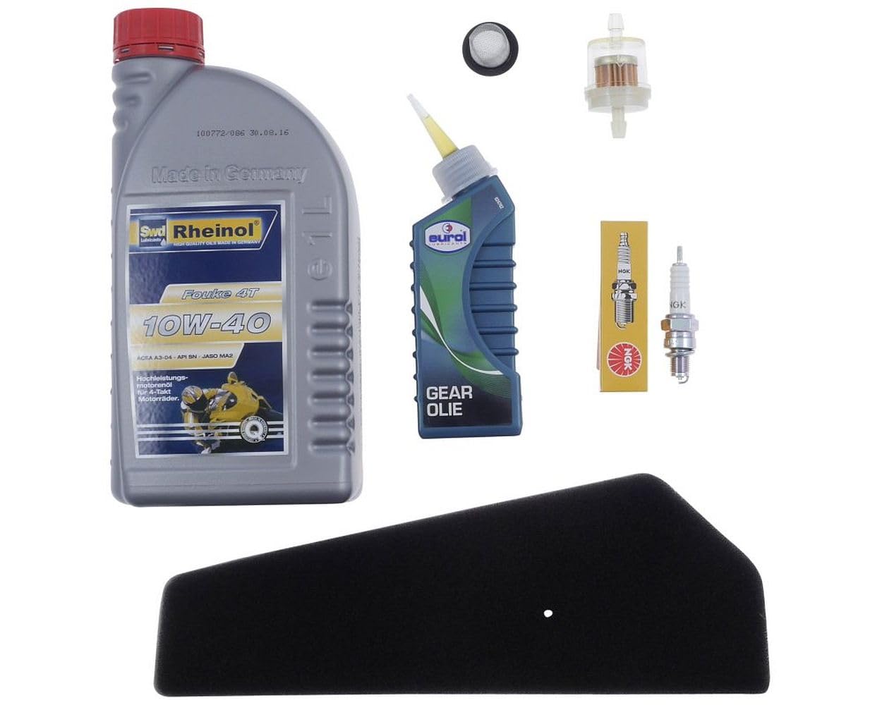 Inspektionsset Für 50cc Roller – Komplett Mit Zündkerze, Öl, Filtern & Luftfilter