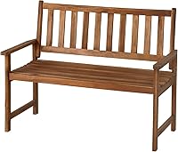 FDW Acacia Wood Outdoor Patio Bench - Natural Oiled Garden Park Bench for Backyard Porch Deck, 48" Wide 705 lbs Capacity