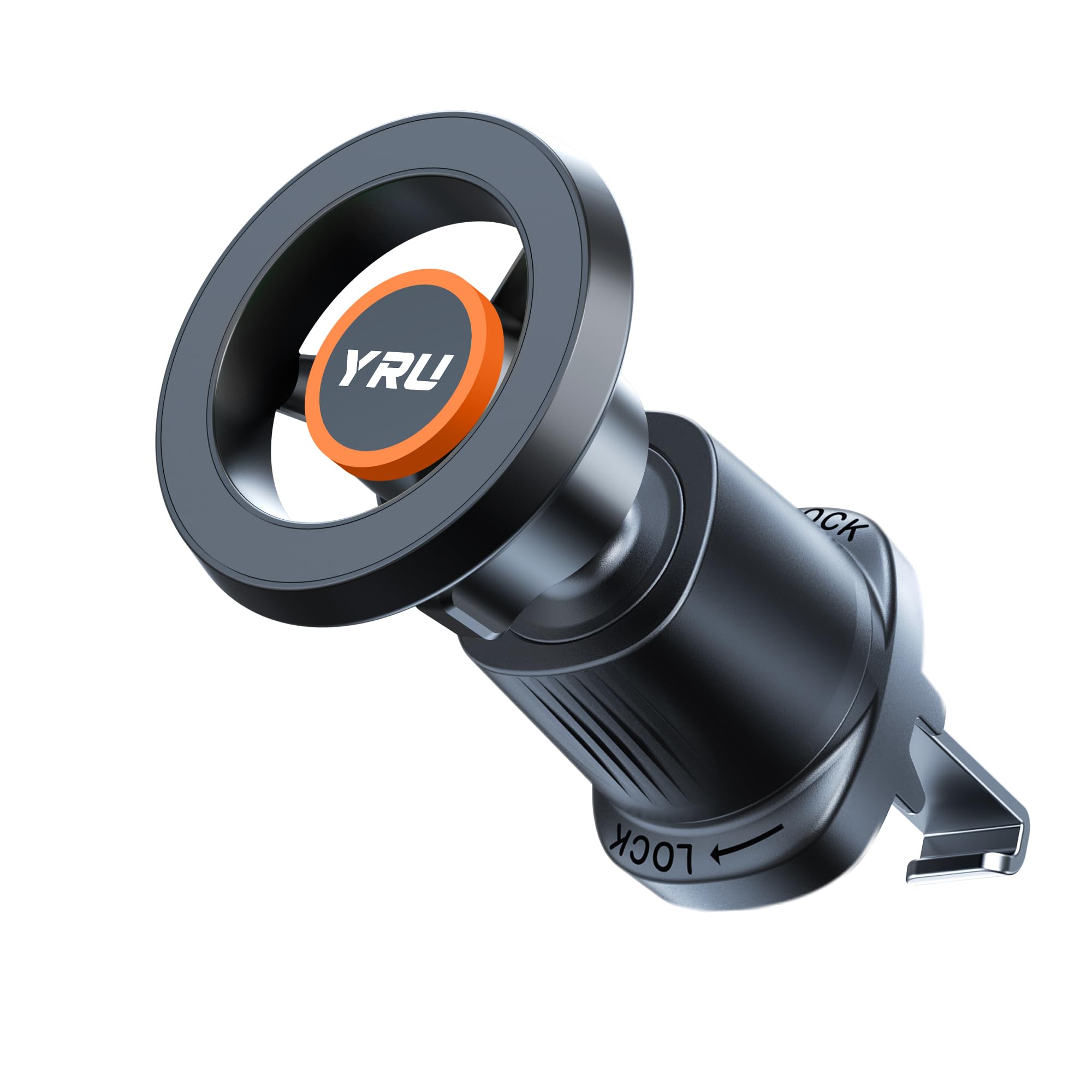 YRUYRU Magnetic Phone Holder for Car, Strongest Magnet Universal Cellphone Mount for MagSafe Car Mount, 360 Adjustable Air Vent Cradle for iPhone 15 14 13 12 Pro Max Plus Mini Android,Orange