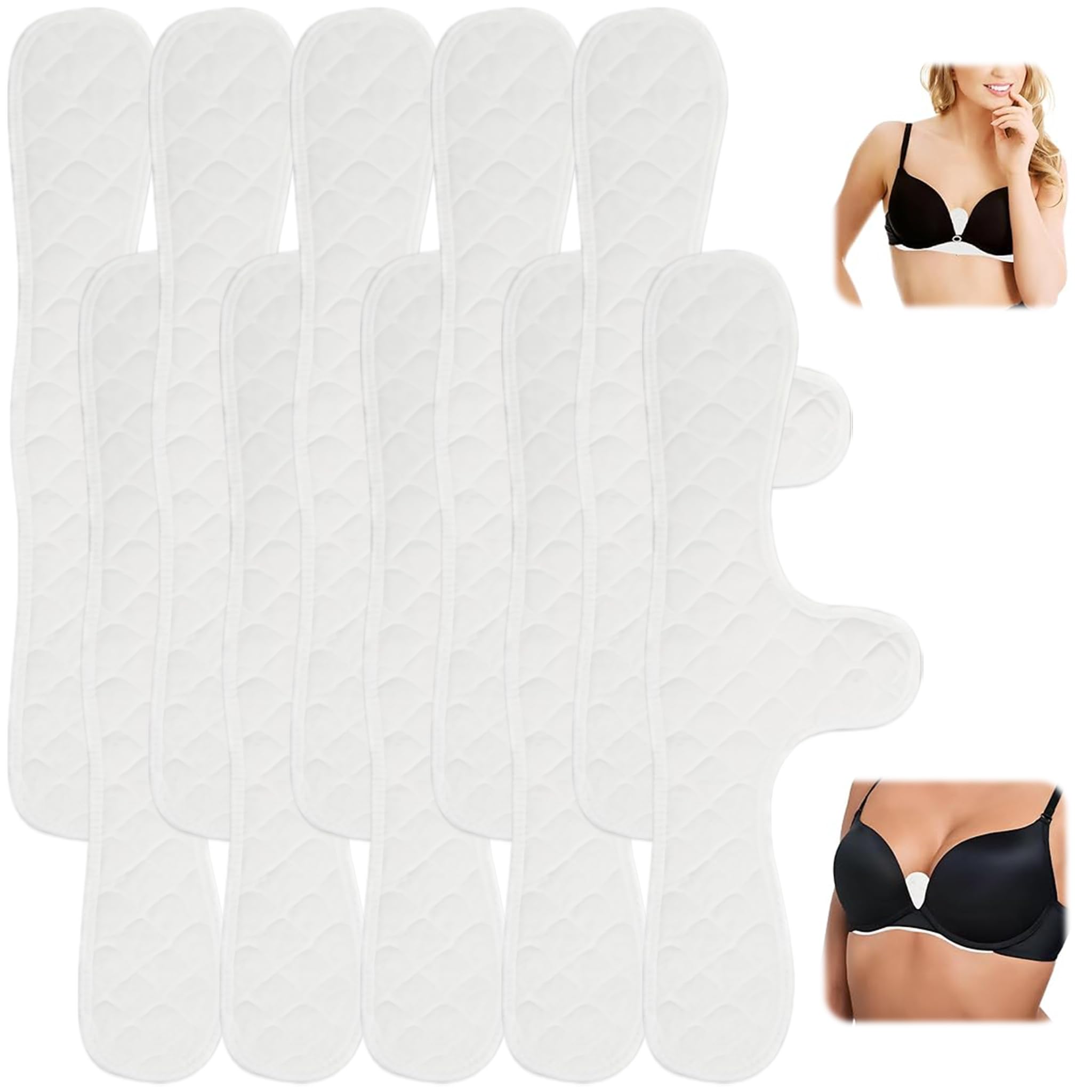 Inserti 10 Pezzi per Il Reggiseno per sudare, Cuscinetti protettivi Contro Il Seno in Cotone riutilizzabili, Traspiranti per Sport e Allattamento, Extra Morbidi
