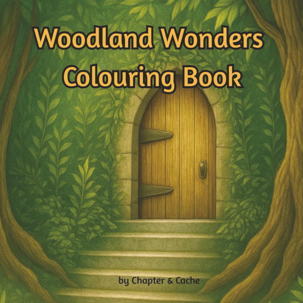 Woodland Wonders Colouring Book: 50 Whimsical Forest Scenes Featuring Magical Doors, Nature Creatures and Calm Moments to Colour
