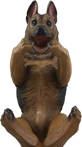 Miniatura 2 de Ebros - Figura realista de raza pura con pedigrí canino pastor alemán para botella de vino, como cocina, bodega, encimera, centro de mesa,