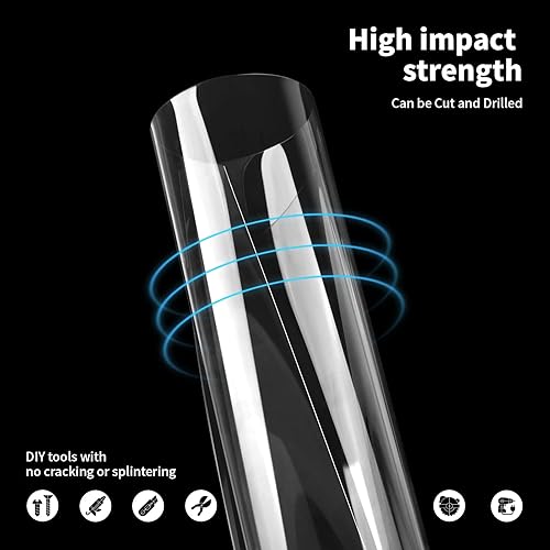 Miniatura 4 de Art3d Paquete de 10 hojas de plástico flexible transparente de 12 x 16 pulgadas, para manualidades, marcos de fotos, letrero en blanco, proyecto de