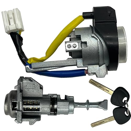 Miniatura 1 de Peintu 81900-1wk00 819001wk00 Interruptor de cilindro de bloqueo de encendido y cerradura de puerta con 2 llaves compatible con Kia Optima 2011 2012