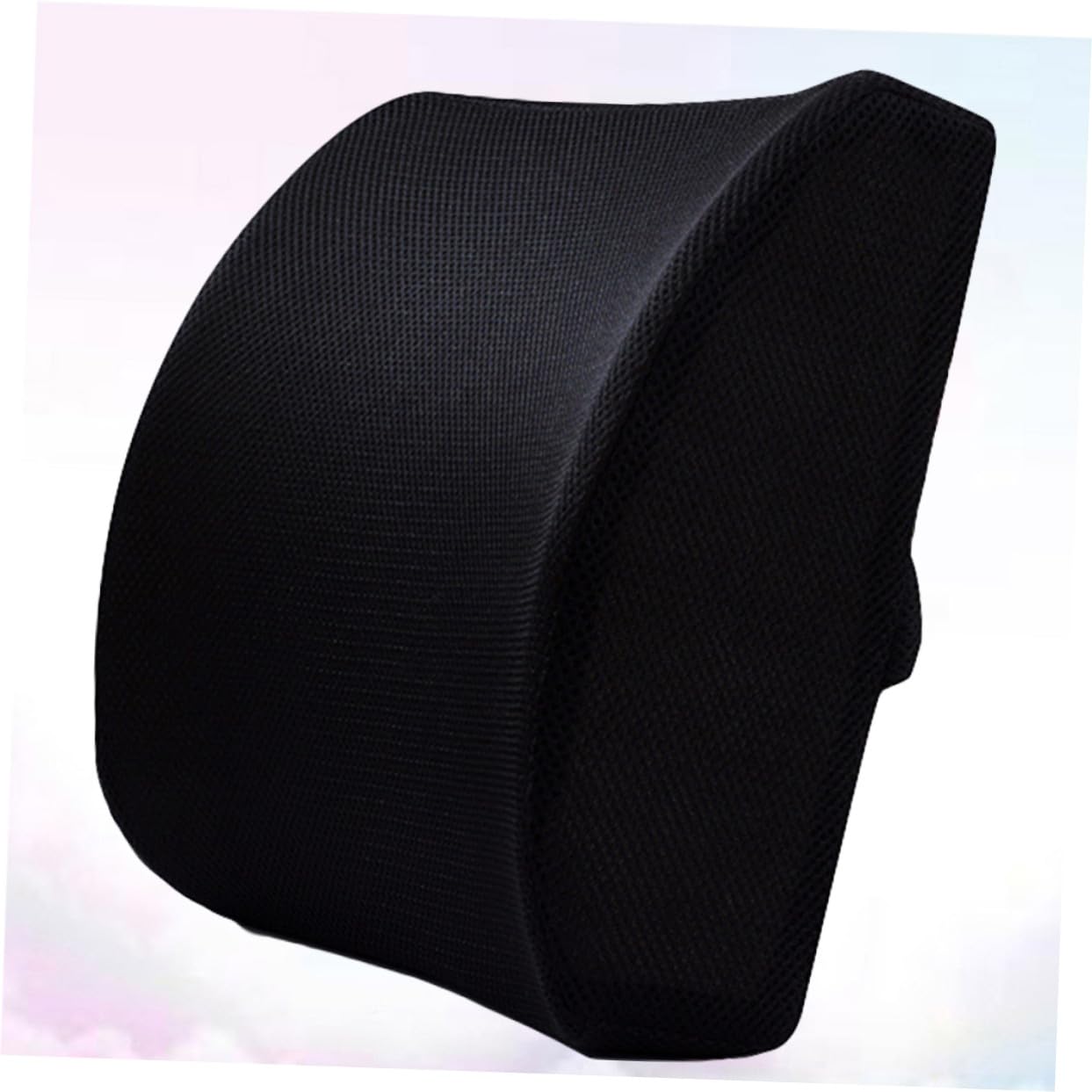Coussin Lombaire Mémoire Coton Noir pour Voiture et Bureau
