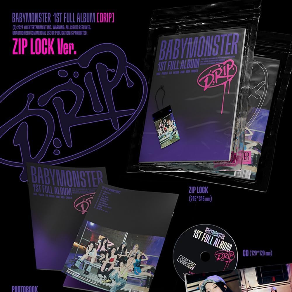 BabyMonster – 1er album complet [Goutte] (version standard) (fermeture éclair ver) + Extra photocards