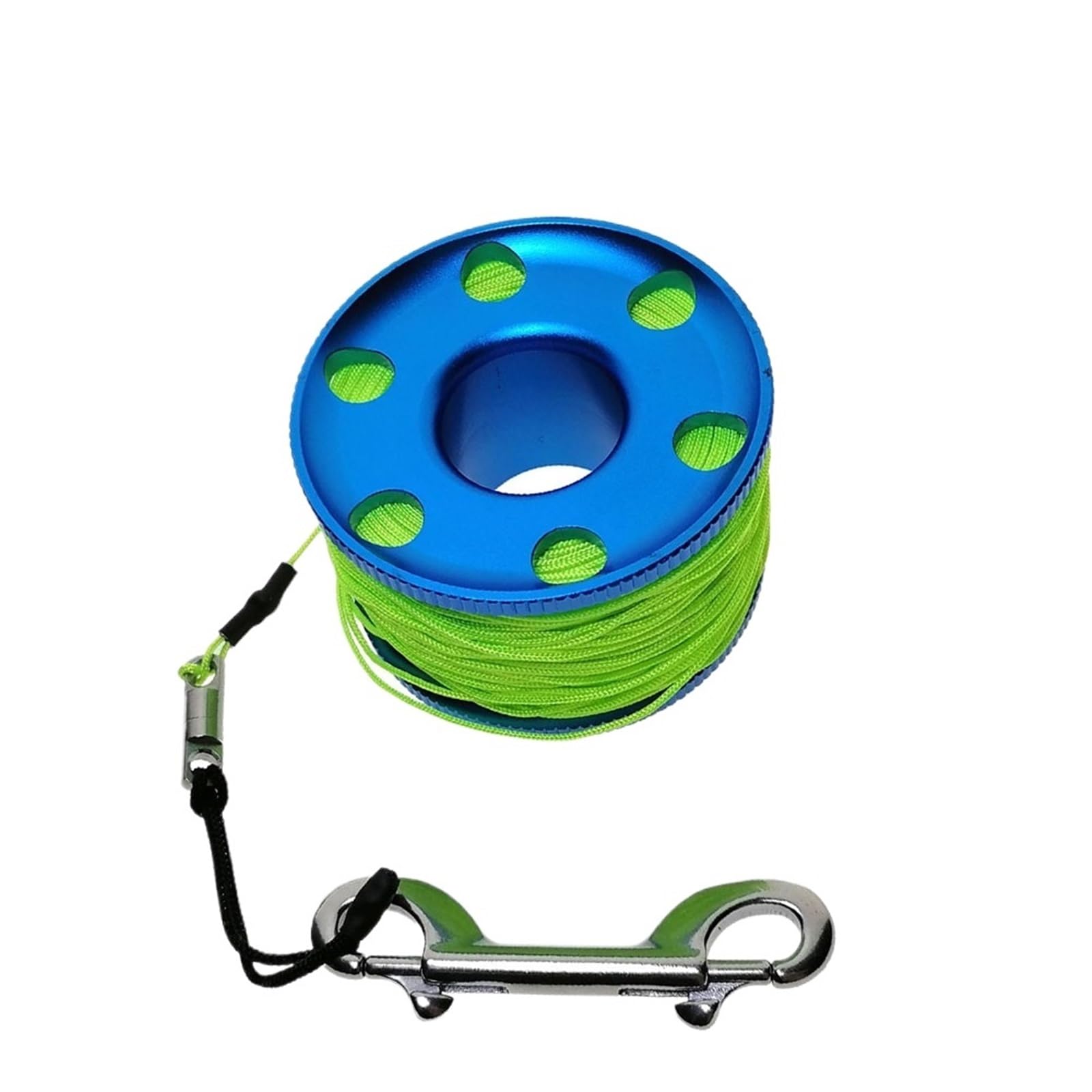Diving Finger Spool, Scuba Diving Spool Reel 30-60 Meters Multicolor Wreck Cave Marker Line(Blue 60 Meters)