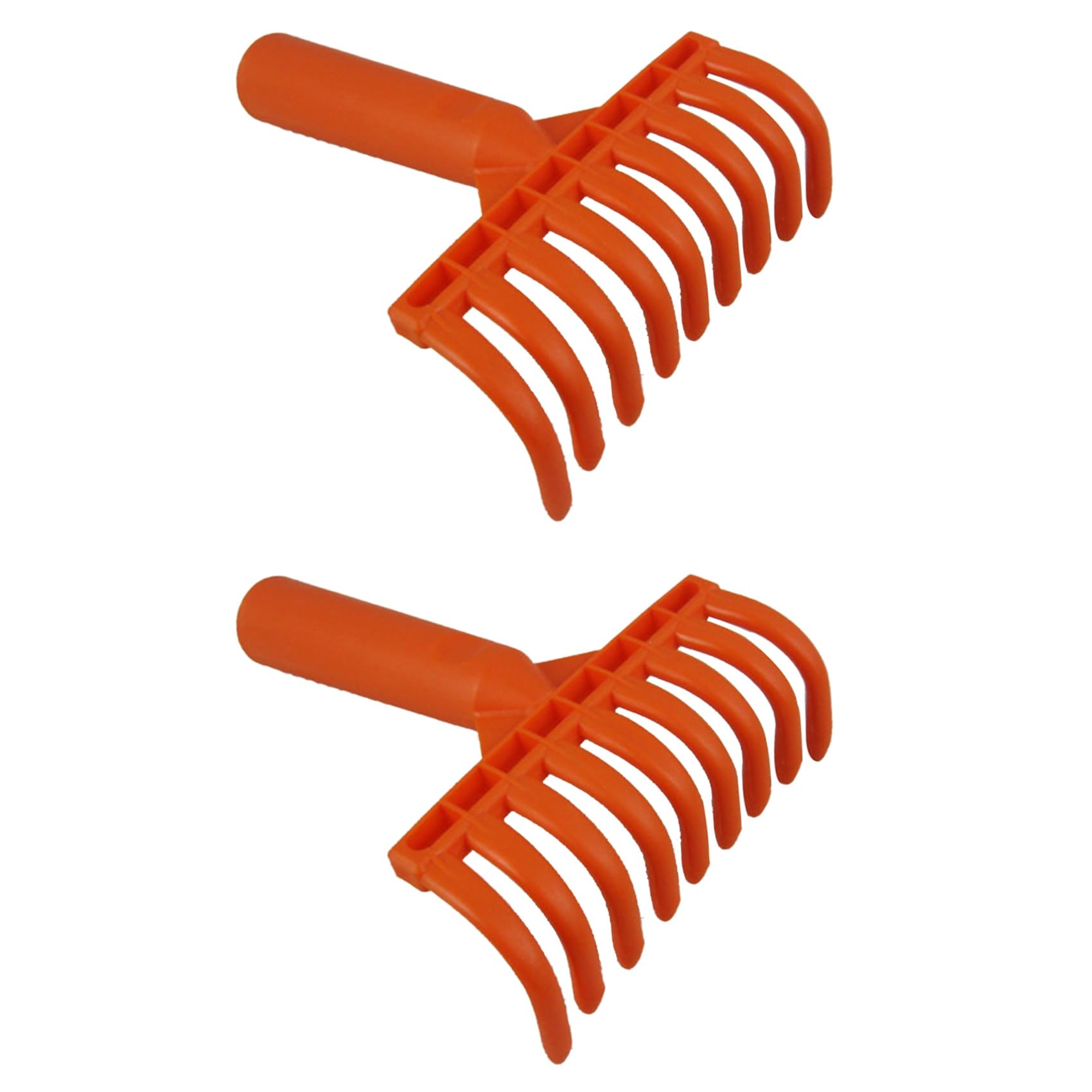 Jnchdghwa Orange 2X Olive Rake Heads 9-Tooth Rake Multipurpose Plastic Shovel Rake Olive Picking Rake Inner Diameter 2.5Cm