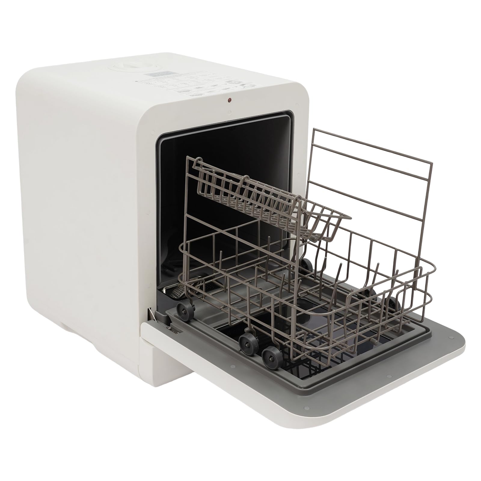 Tischgeschirrspüler Kleine Spülmaschine Mini Geschirrspüler für 3 Gedecke mit/ohne Wasseranschluss Benutzbar, Trockenfunktion, Tragbarer Kompakt-Tischspülmaschine für Wohnungen/Schlafsäle/Wohnmobile