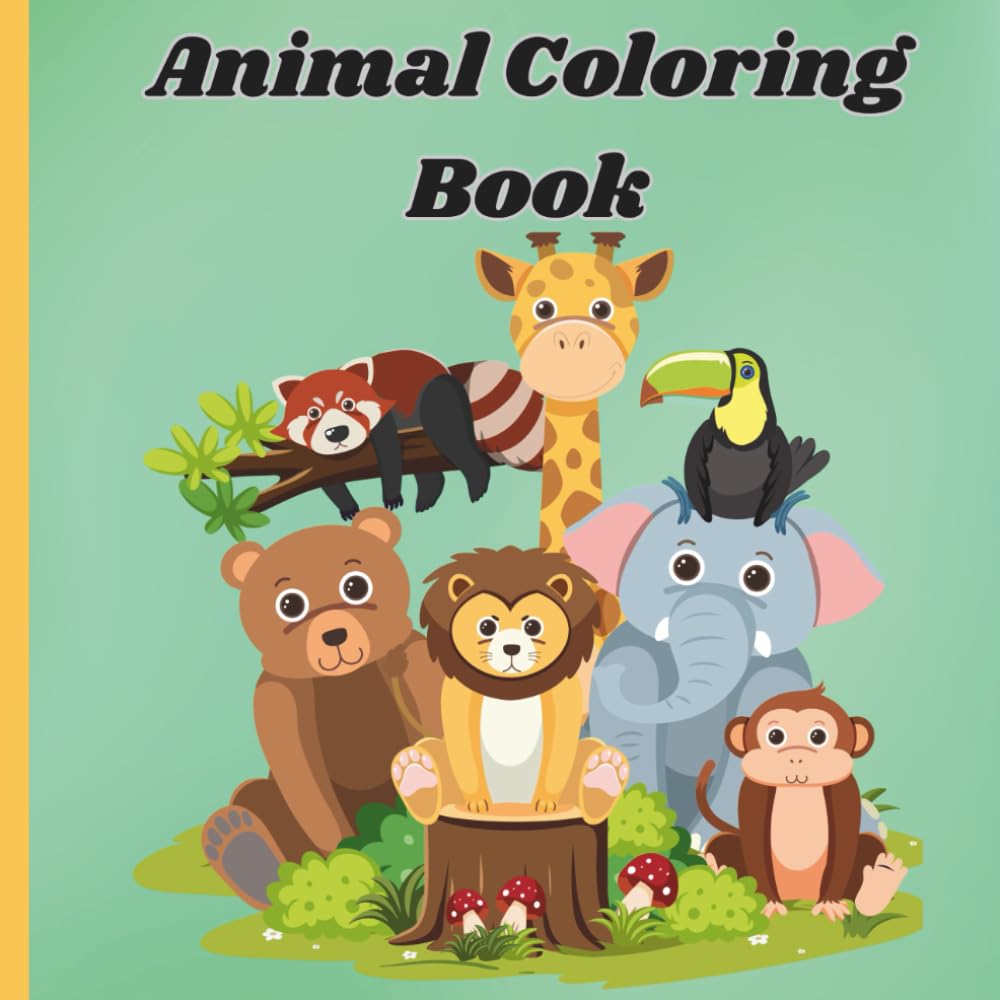 Animals Coloring Book: Educational Coloring Pages with Animals and Alphabets for Preschool Children Ages 2-5