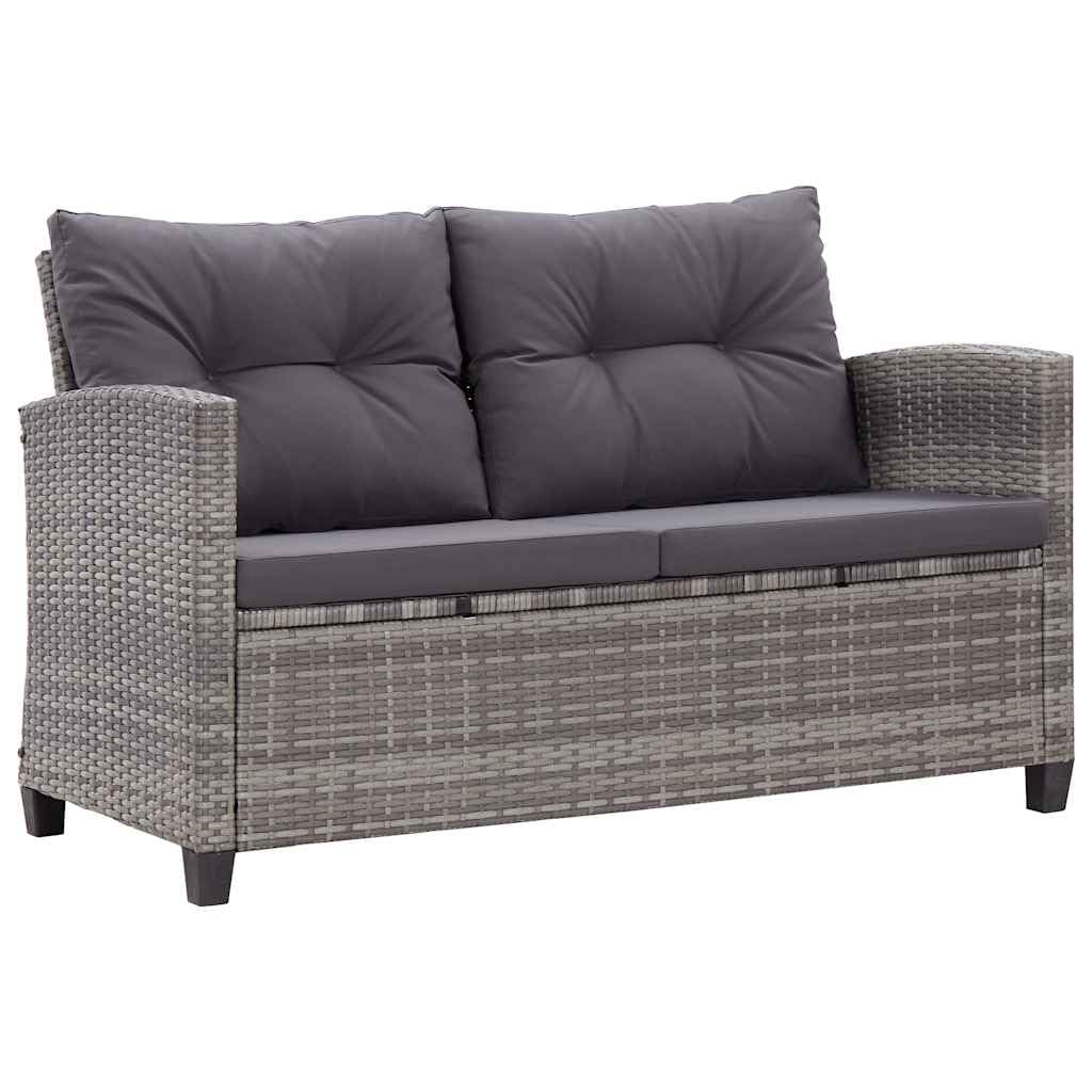 Sofa Terraza Exterior, Muebles Jardin Exterior, Conjunto Jardín de Ratán, Sofas Exteriores de Jardin, Muebles de jardín 6 pzas y Cojines ratán sintético Gris Oscuro