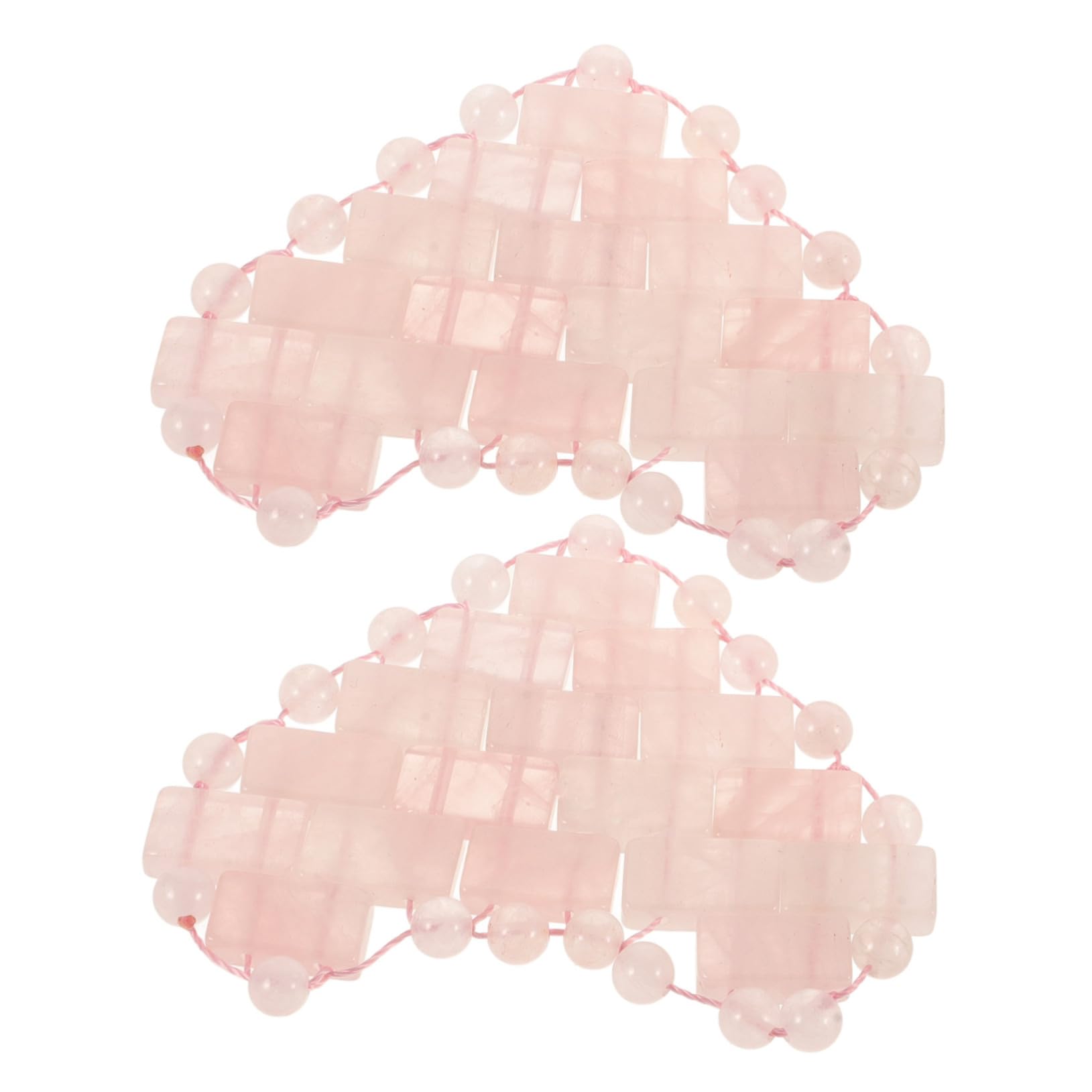 PACKOVE Maschera per Occhi Isolante Dalla Luce e Massaggiante in Pietra di Cristallo a Forma di Cuore Rosa per Alleviare Affaticamento e Favorire Relax