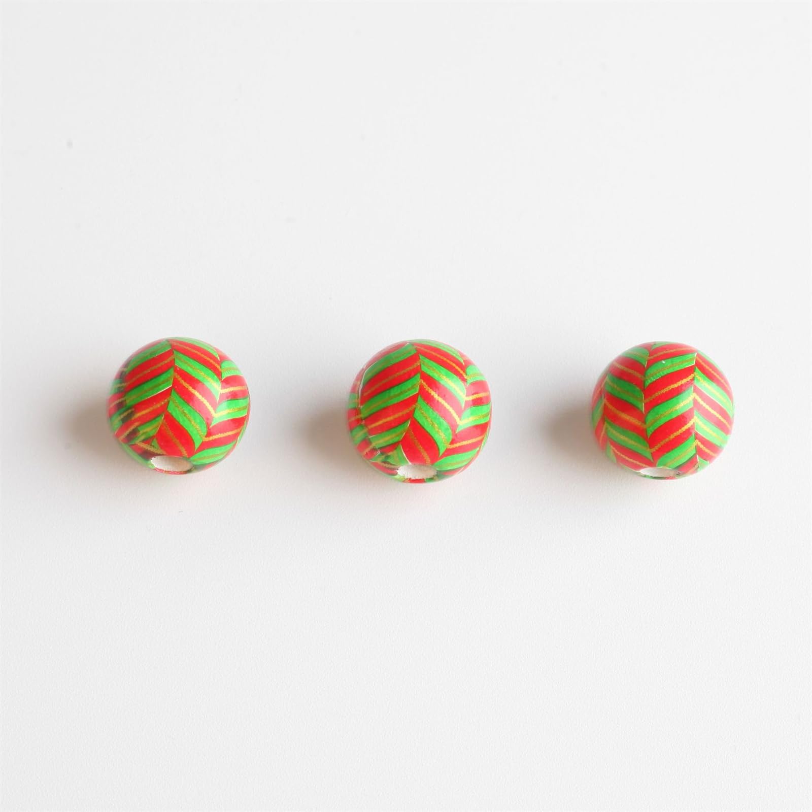 120 houten kerstkralen, kleurrijke houten kralen, kerstbenodigdheden, vakantiedecoratie, sneeuwpop houten kralen met henneptouw, voor kerstboom (rood